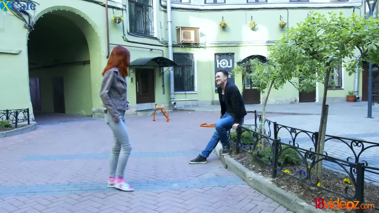 Watch Russian redheady nerd gets hooked up with a random guy on the street Free Porn Videos | ePornRest.