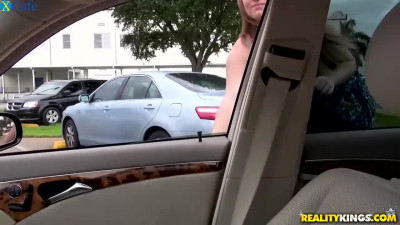 Small tittied cutie gal Emily Rose loves fucking wild POV right in the car