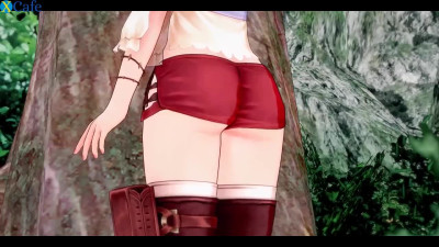 Beautiful 3D anime slut is getting fucked in the forest