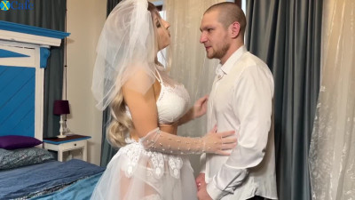 Cuck has to watch his wife's being fucked on their wedding night for his debt