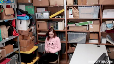 Pretty Redhead Teen Pleases a Security Guy With BJ & Hot Sex To Avoid Going To Jail For Shoplifting