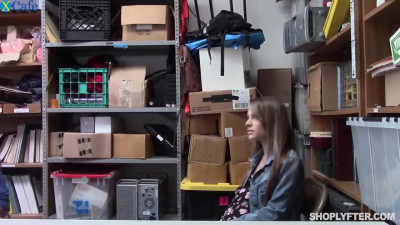 Shoplifting petite teen Kimmy Granger caught and fucked by a guard