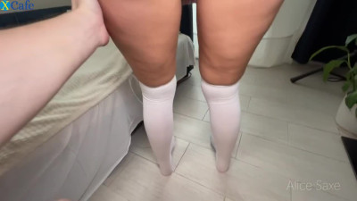 Sexy Russian schoolgirl skips classes for boyfriend's big cock