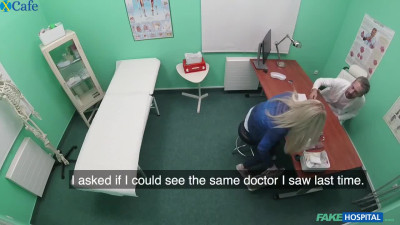 Czech Blonde gets seduced by doctor during examination at the hospital