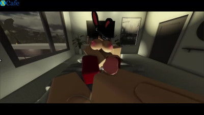 Roblox girl with bunny ears and pink nipples gets fucked hard pov