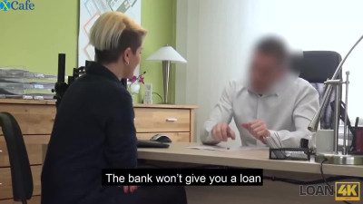 Depraved lazy whore fucks guy to get a loan for her apartment