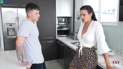 Big titted milf seduces and fucks her stepson after a failed date