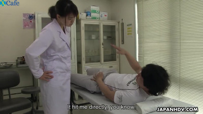 Kawaii Jap nurse Sayaka Aishiro is happy to give a good blowjob