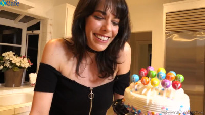 Instead of eating B'day cake kinky Lexi Foxy prefers to suck delicious cock