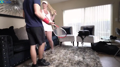 Sexy Busty Blonde MILF Calls Her Tennis Partner To Her House For the Second Round