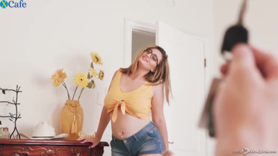 Ardent nerdy beauty Britt James is so into sucking delicious prick