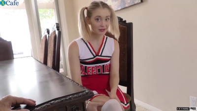 Lovely 19 yo cheerleader Anastasia Knight rides strong cock on top