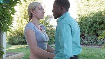 Bright blondie Lily Labeau takes invitation to enjoy interracial FFM