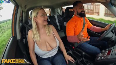 Busty student MILF seduces her driving teacher and fucks him outside