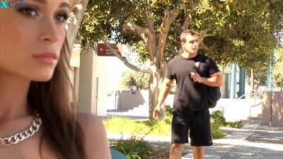 Random cutie Kacy Lane gets picked up outdoors and fucked in the house