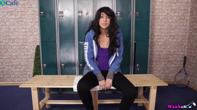 A hot solo video where Tracy Rose pleasures herself in the locker room