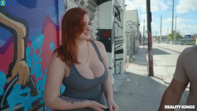 Redhead Abigail Morris has a sex in the streets in a random pick up.