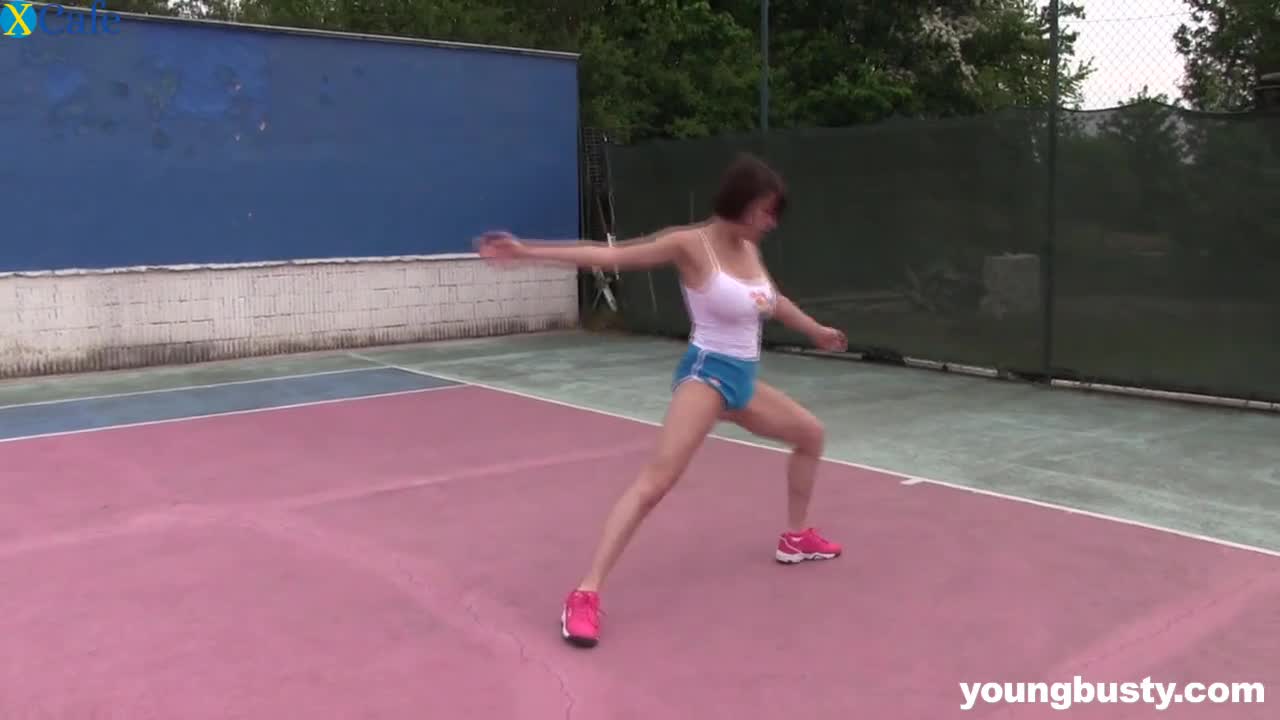 Watch Sporty and fit girl with beautiful titties masturbating on a tennis court Free Porn Videos | ePornRest.