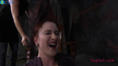 Redhead sweetie Lady Kat has to eat her domina's pad